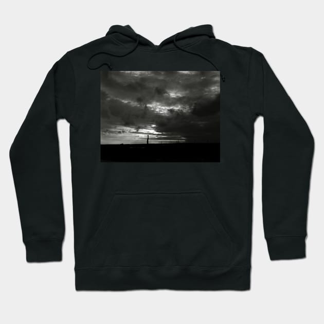 The dark late evening Sky at Thornham Staithe, Norfolk, UK Hoodie by richflintphoto